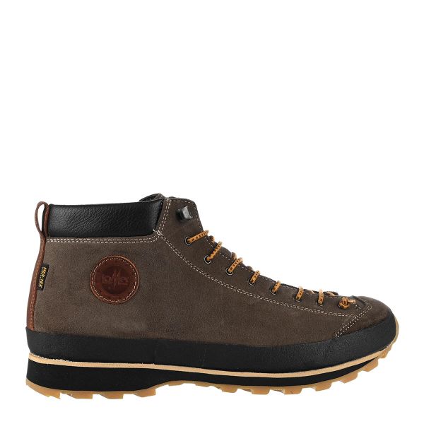 Buty turystyczne LOMER BIO NATURALE MID MTX wysokie zamszowe. Brązowe buty wizytowe męskie LOMER, z mikrofibry, bez zapięcia. Za 899.99 zł.