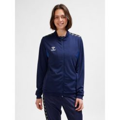 Damska bluza dresowa Hummel Authentic Pl. Niebieskie bluzy bez kaptura damskie HUMMEL, bez wzorów, z dresówki, bez ramiączek, bez kaptura. Za 212.50 zł.