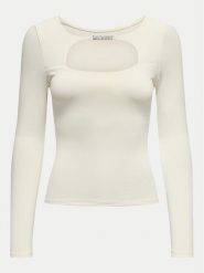 ONLY Bluzka 15337499 Biały Slim Fit. Białe bluzki damskie Only, xl, bez wzorów, z syntetyku, bez ramiączek. Za 89.99 zł.