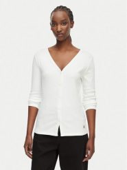 Calvin Klein Jeans Bluzka LV047G207G Biały Regular Fit. Białe topy sportowe damskie Calvin Klein Jeans, xs, bez wzorów, z bawełny, bez ramiączek. Za 249.99 zł.