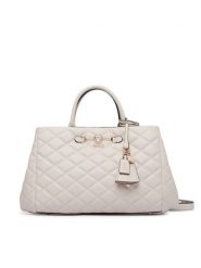 Guess Torebka Frances HWQG22 41060 Kremowy. Białe torebki klasyczne damskie Guess, z aplikacjami, ze skóry, bez dodatków. Za 674.99 zł.