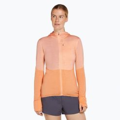 Bluza trekkingowa damska icebreaker Merino 200 Realfleece Descender Zip Hoodie. Brązowe bluzy bez kaptura damskie Icebreaker. Za 599.99 zł.