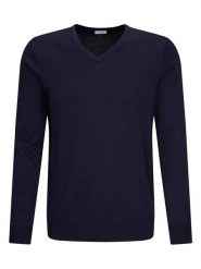 Seidensticker Sweter w kolorze granatowym rozmiar: XL. Niebieskie swetry męskie Seidensticker, xl, bez wzorów, z bawełny, bez kołnierzyka. Za 158.10 zł.