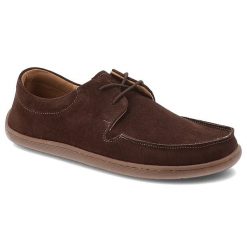 Brązowe Półbuty Armodo Skórzane Obuwie Damskie Barefoot. Brązowe półbuty damskie Armodo, bez wzorów, z weluru, wizytowe, bez obcasa. Za 314.99 zł.
