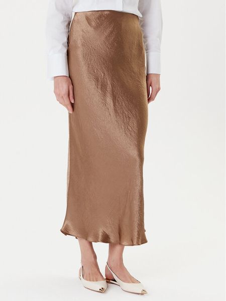 Marella Spódnica midi Pomez 2525106041 Brązowy Regular Fit. Brązowe spódniczki damskie Marella, bez wzorów, z syntetyku, midi. Za 309.99 zł.
