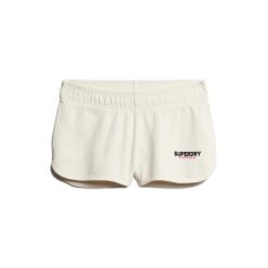 Szorty damskie Superdry Sportswear Logo. Białe spodenki sportowe damskie Superdry., s, z bawełny, do biegania. Za 146.45 zł.