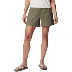 Damskie spodenki turystyczne Columbia Leslie Falls. Niebieskie szorty damskie Columbia, bez wzorów, z elastanu, sportowe. Za 269.00 zł.