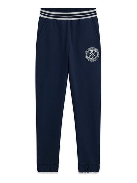 Guess Spodnie dresowe J6YB04 K3926 Granatowy Regular Fit. Niebieskie spodnie dziewczęce Guess, z bawełny. Za 174.99 zł.