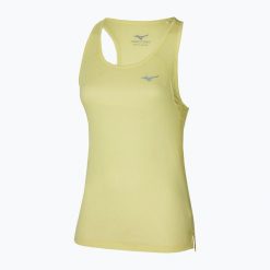 Koszulka do biegania damska Mizuno DryAeroFlow Tank. Żółte t-shirty damskie Mizuno, l, bez wzorów, z materiału, bez kołnierzyka. Za 55.99 zł.