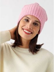 Zwillingsherz Kaszmirowa czapka beanie w kolorze jasnoróżowym rozmiar: onesize. Różowe czapki zimowe damskie Zwillingsherz, z kaszmiru. Za 197.63 zł.
