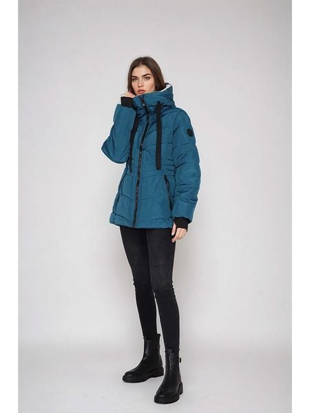 Steve Madden Kurtka zimowa w kolorze niebieskim rozmiar: M. Niebieskie kurtki damskie Steve Madden, na zimę, m, bez wzorów, z puchu, bez kaptura. Za 187.52 zł.