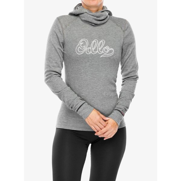 Bluza termoaktywna damska Odlo Active Warm Originals BL Top Facemask LS. Szare bluzy bez kaptura damskie Odlo. Za 282.99 zł.