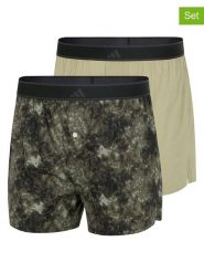 Adidas Bokserki (2 pary) w kolorze zielonym rozmiar: M. Zielone bokserki męskie Adidas, bez wzorów. Za 93.94 zł.