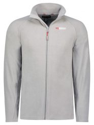 Geographical Norway Kurtka polarowa "Tug" w kolorze szarym rozmiar: L. Szare kurtki męskie Geographical Norway, l, bez wzorów, z materiału, bez kaptura. Za 74.63 zł.