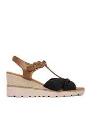 Beverly Hills Polo Club Sandały CEO-WS6253-06 Czarny. Czarne sandały damskie Beverly Hills Polo Club, bez wzorów, z materiału, bez obcasa, na koturnie. Za 149.99 zł.