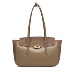 Torebka Calvin Klein. Brązowe torebki klasyczne damskie CALVIN KLEIN, bez wzorów, bez dodatków. Za 699.99 zł.