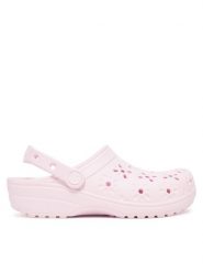 Crocs Klapki Classic Floral Cut Out Clog 210927 Różowy. Czerwone klapki damskie Crocs, bez wzorów, z tworzywa sztucznego, bez obcasa. Za 199.99 zł.