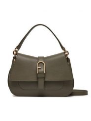 Furla Torebka Flow Mini Top Handle WB01032-BX2045-2810S-1007 Zielony. Zielone torebki klasyczne damskie Furla, bez wzorów, ze skóry, bez dodatków. Za 1,859.00 zł.
