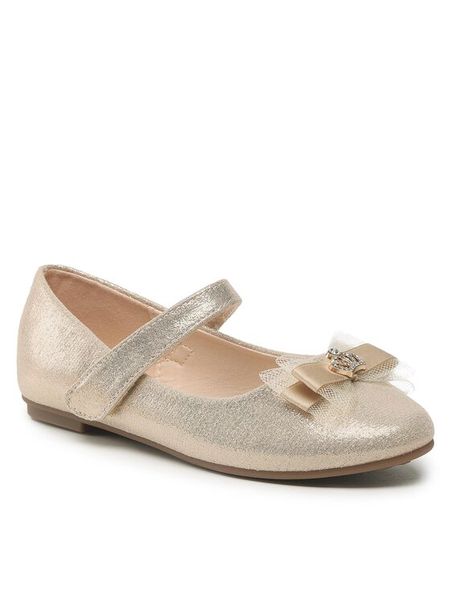 Nelli Blu Baleriny CM22063-3 Złoty. Żółte baleriny dziewczęce Nelli Blu, bez wzorów, ze skóry. Za 79.99 zł.