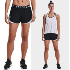 Spodenki fitness damskie UNDER ARMOUR Play Up 3.0 Shorts. Czarne spodenki sportowe damskie Under Armour, bez wzorów. Za 59.99 zł.