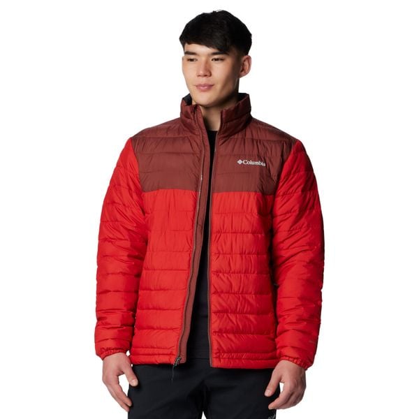 Kurtka sportowa męska Powder Lite II Jacket. Czerwone kurtki treningowe męskie Columbia, m, bez wzorów, z materiału, trekkingowe. Za 349.99 zł.