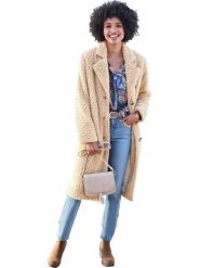 Heine Płaszcz pluszowy w kolorze beżowym rozmiar: 42. Brązowe płaszcze damskie Heine, bez wzorów. Za 170.07 zł.