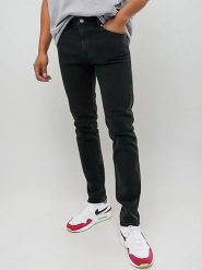 Weekday Dżinsy - Slim fit - w kolorze czarnym rozmiar: W32/L34. Czarne jeansy męskie Weekday. Za 109.52 zł.