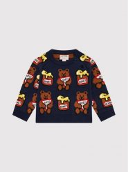 Guess Sweter H1YT01 Z2S40 Granatowy Regular Fit. Niebieskie swetry chłopięce Guess, z aplikacjami, z bawełny, bez kołnierzyka. Za 119.99 zł.