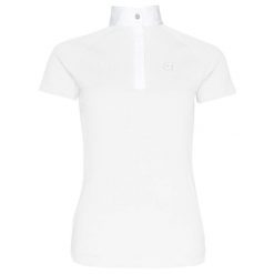 Damska koszulka konkursowa Kingsland Hanna. Białe bluzki damskie KINGSLAND, bez wzorów, sportowe, bez kołnierzyka, bez ramiączek. W wyprzedaży za 312.00 zł.