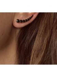 Les Favorites Pozłacane kolczyki-wkrętki z cyrkoniami rozmiar: onesize. Czarne kolczyki damskie Les Favorites, z cyrkonią, pozłacane, z zapięciem typu bigiel. Za 86.99 zł.