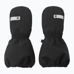 Rękawiczki zimowe dziecięce Reima Moffen. Czarne rękawiczki dziecięce Reima, z materiału, bez ramiączek. Za 149.99 zł.