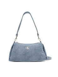 Calvin Klein Torebka Denim Layla Shoulder Bag Sm LV04F3222G Niebieski. Niebieskie torebki klasyczne damskie CALVIN KLEIN, bez wzorów, z denimu, bez dodatków. Za 259.99 zł.