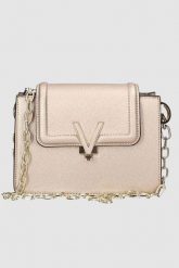 VALENTINO Złota torebka Queens. Żółte torebki klasyczne damskie Valentino by Mario Valentino, bez wzorów, bez dodatków. W wyprzedaży za 399.99 zł.