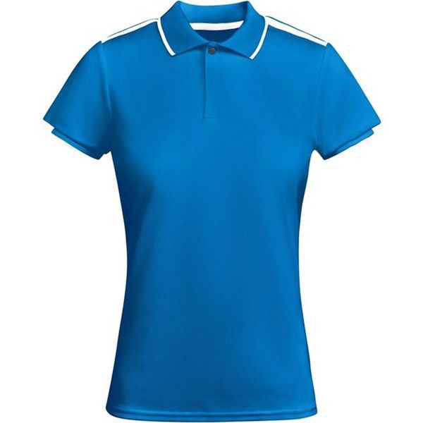 Damska Sportowa Koszulka Polo Tamil Z Krótkim Rękawem. Białe bluzki sportowe damskie ROLY, l, bez wzorów, bez ramiączek. Za 72.99 zł.