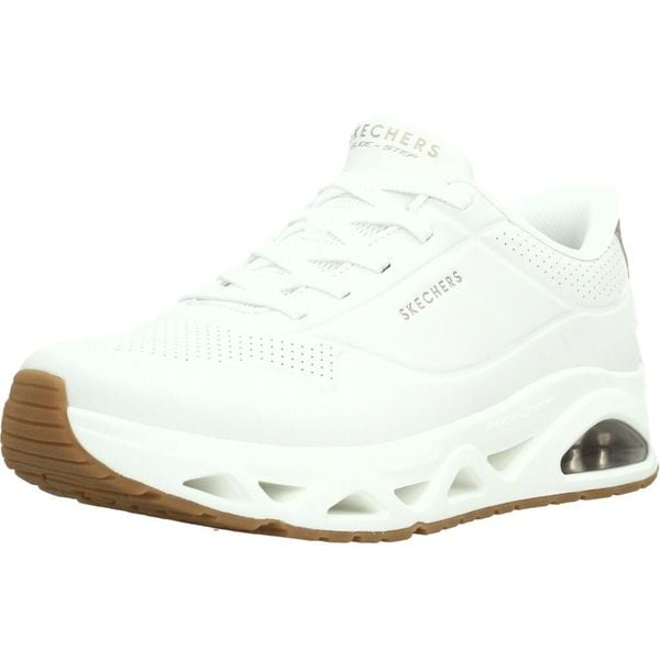 Buty SKECHERS UNO GLIDE STEP GLIDE ON AIR Biały. Białe obuwie trekkingowe damskie Skechers. Za 387.99 zł.