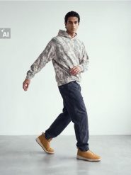 Bluza hoodie z motywem kamuflażu z bawełną - beżowy. Brązowe bluzy bez kaptura męskie Sinsay, bez wzorów, z bawełny, sportowe, bez kołnierzyka, bez ramiączek. Za 79.99 zł.
