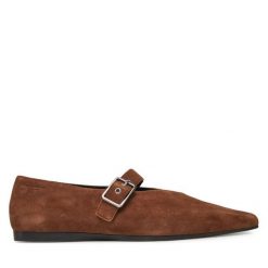Półbuty Vagabond Shoemakers. Brązowe półbuty damskie Vagabond Shoemakers, bez wzorów, bez obcasa, na płaskiej podeszwie. Za 299.99 zł.