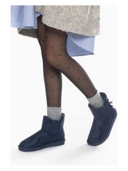 ISLAND BOOT Botki zimowe "Cullen" w kolorze granatowym rozmiar: 38. Niebieskie botki damskie Island Boot, na zimę, z materiału, bez obcasa, bez zapięcia. Za 139.20 zł.