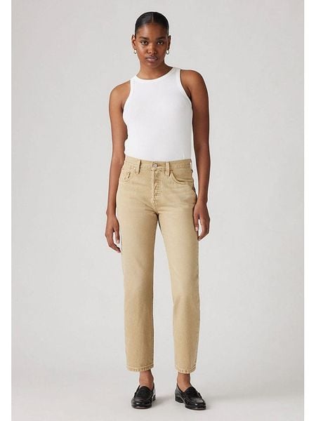 Levi's Dżinsy - Regular fit - w kolorze jasnobrązowym rozmiar: W30/L28. Brązowe jeansy damskie Levi's, z podwyższonym stanem. Za 199.95 zł.