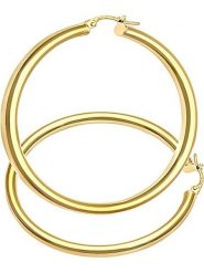 Revoni Złote kolczyki-kreole rozmiar: onesize. Żółte kolczyki damskie Revoni, złote. Za 1,731.99 zł.