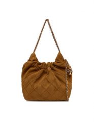Tory Burch Torebka Fleming Suede Mini Hobo Bag 166066 Brązowy. Brązowe torebki klasyczne damskie Tory Burch, bez wzorów, ze skóry, bez dodatków. Za 2,699.00 zł.