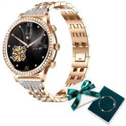Smartwatch damski Manta Diamond Lusso złoty + bransoletka YES. Żółte bransoletki damskie Manta Multimedia Sp. z o.o., złote. Za 320.99 zł.