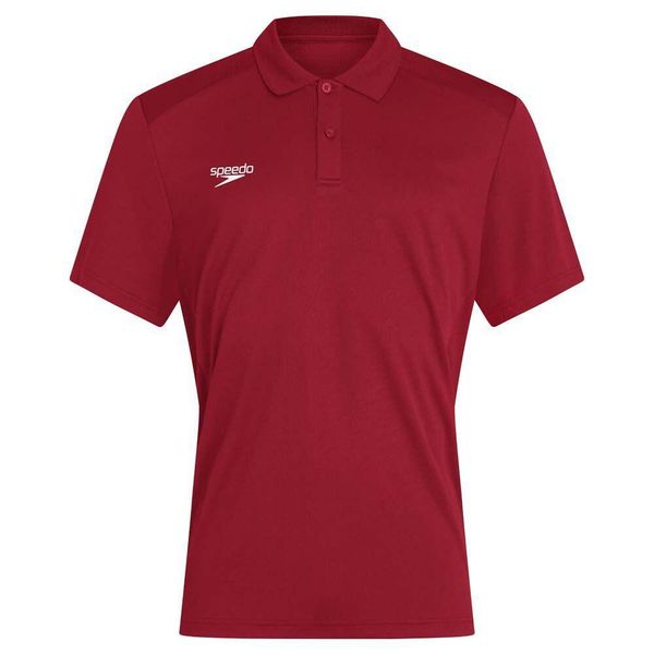 Koszulka T-Shirt damski Speedo Club Dry Polo. Czerwone bluzki sportowe damskie Speedo, m, bez kołnierzyka, bez ramiączek. Za 74.99 zł.