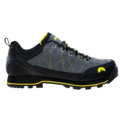 Buty trekkingowe męskie Elbrus Tilbur - szaro-żółte, Rozmiar buta 45. Szare buty trekkingowe męskie ELBRUS, z gumy, bez zapięcia, outdoorowe. Za 199.99 zł.