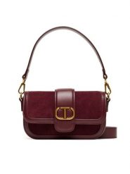 TWINSET Torebka Tracollla 252TD8371 Bordowy. Czerwone torebki klasyczne damskie Twinset, bez wzorów, ze skóry, bez dodatków. Za 1,169.00 zł.