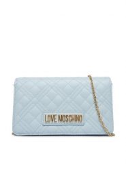 LOVE MOSCHINO Torebka JC4079PP1OLA0701 Błękitny. Niebieskie torebki wieczorowe Love Moschino, bez wzorów, ze skóry, wizytowe, bez kołnierzyka, bez ramiączek. Za 639.99 zł.