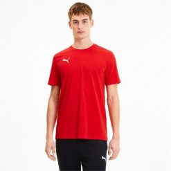 Koszulka Puma Team Goal 23 Casuals. Czerwone t-shirty sportowe męskie Puma, m, z bawełny, bez ramiączek, na fitness i siłownię. Za 132.90 zł.