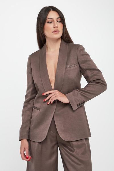 Marynarka damska lniana PESERICO. Marynarki i żakiety damskie Peserico, bez wzorów. Za 3,229.00 zł.