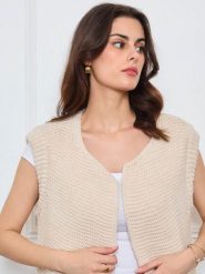 CXL by Christian Lacroix Kamizelka w kolorze beżowym rozmiar: onesize. Brązowe kamizelki damskie CXL by Christian Lacroix. Za 173.99 zł.