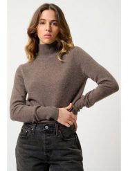 AUTHENTIC CASHMERE Kaszmirowy sweter "Eileen" w kolorze brązowym rozmiar: M. Brązowe golfy damskie AUTHENTIC CASHMERE, na lato, m, z kaszmiru, bez kołnierzyka. Za 501.57 zł.